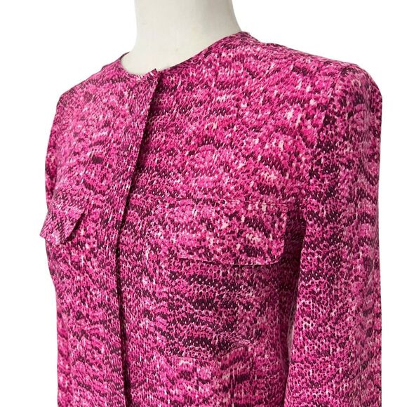 Equipment New w Tags ! Silk Magenta Snakeskin Buttoned Tunic Blouse XSmall - Picture 12 of 12
